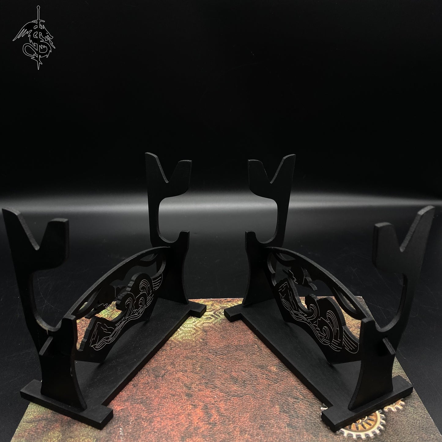 Miniature Displaying Wood Stand Katana Tiny Gun Display Holder