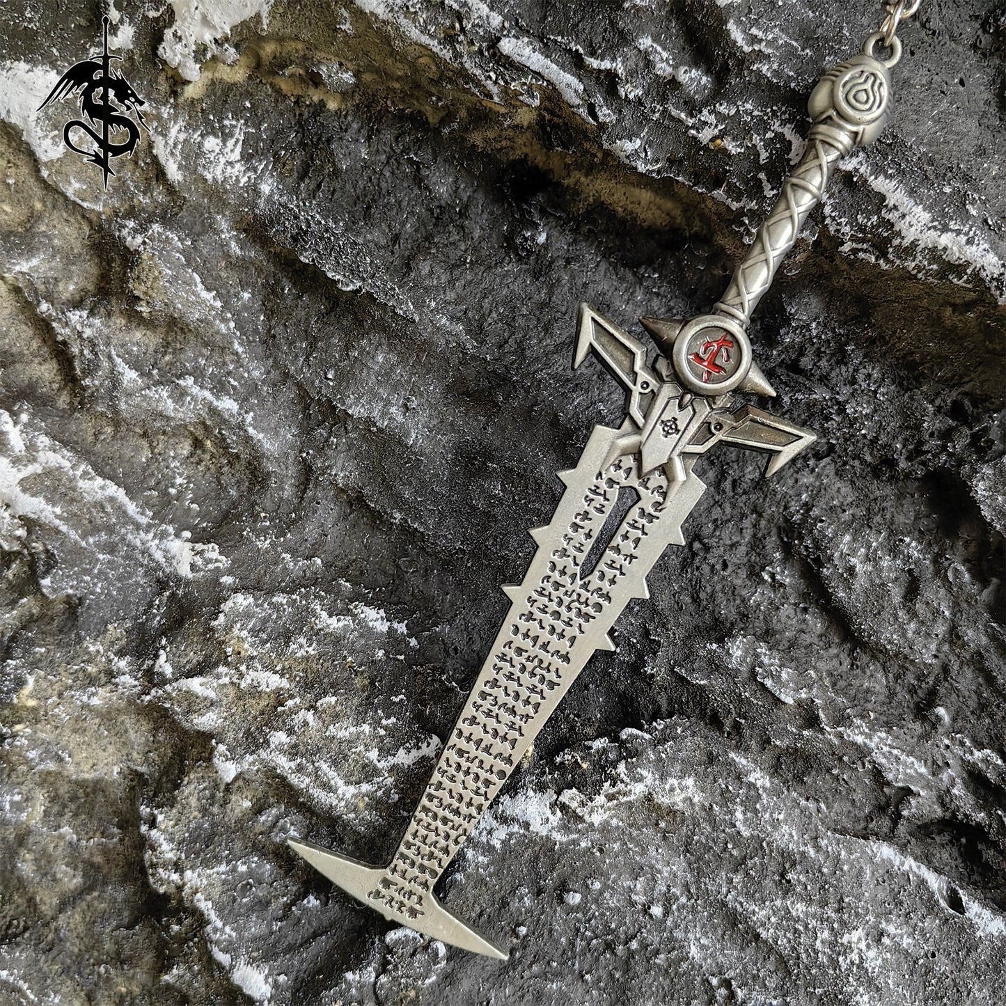 Mini Metal Doom External Crucible Sword Keychain