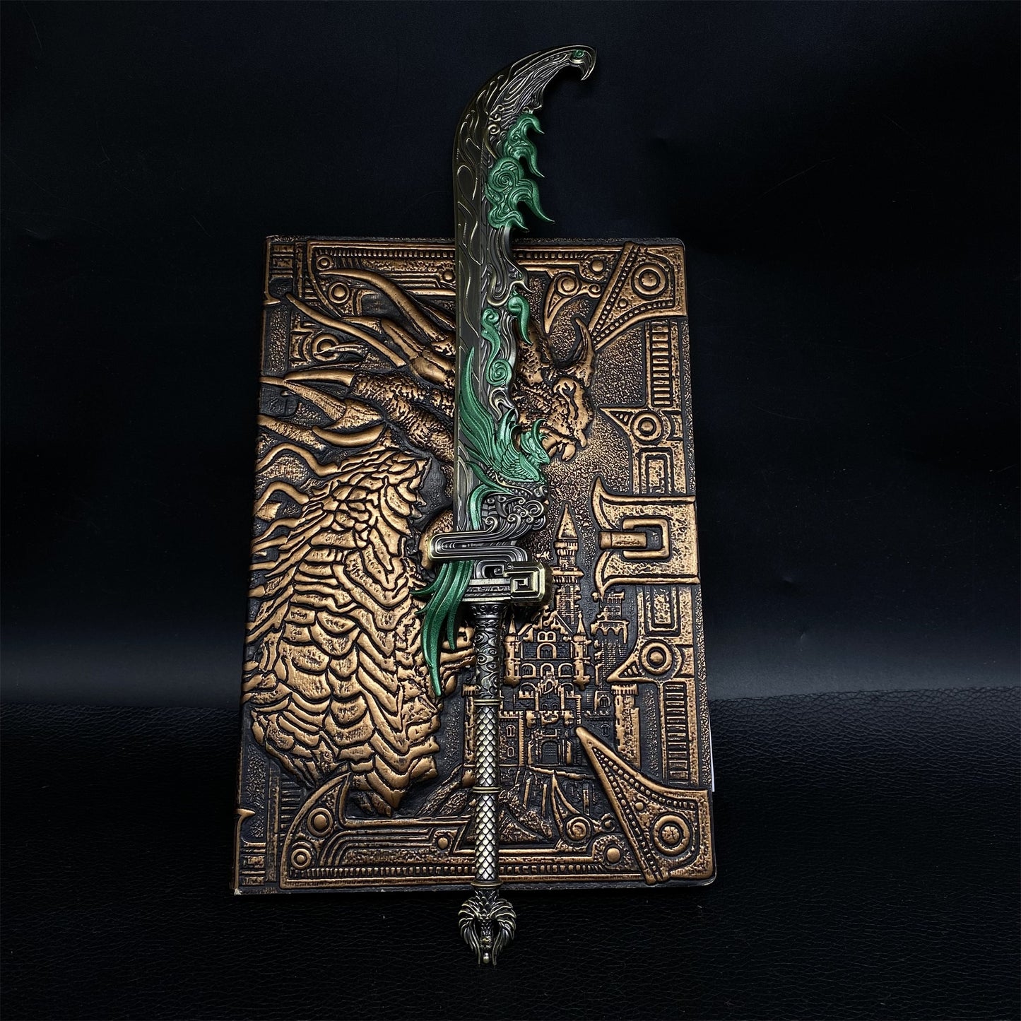 Chinese Phoenix Broadsword Metal Miniature Craft