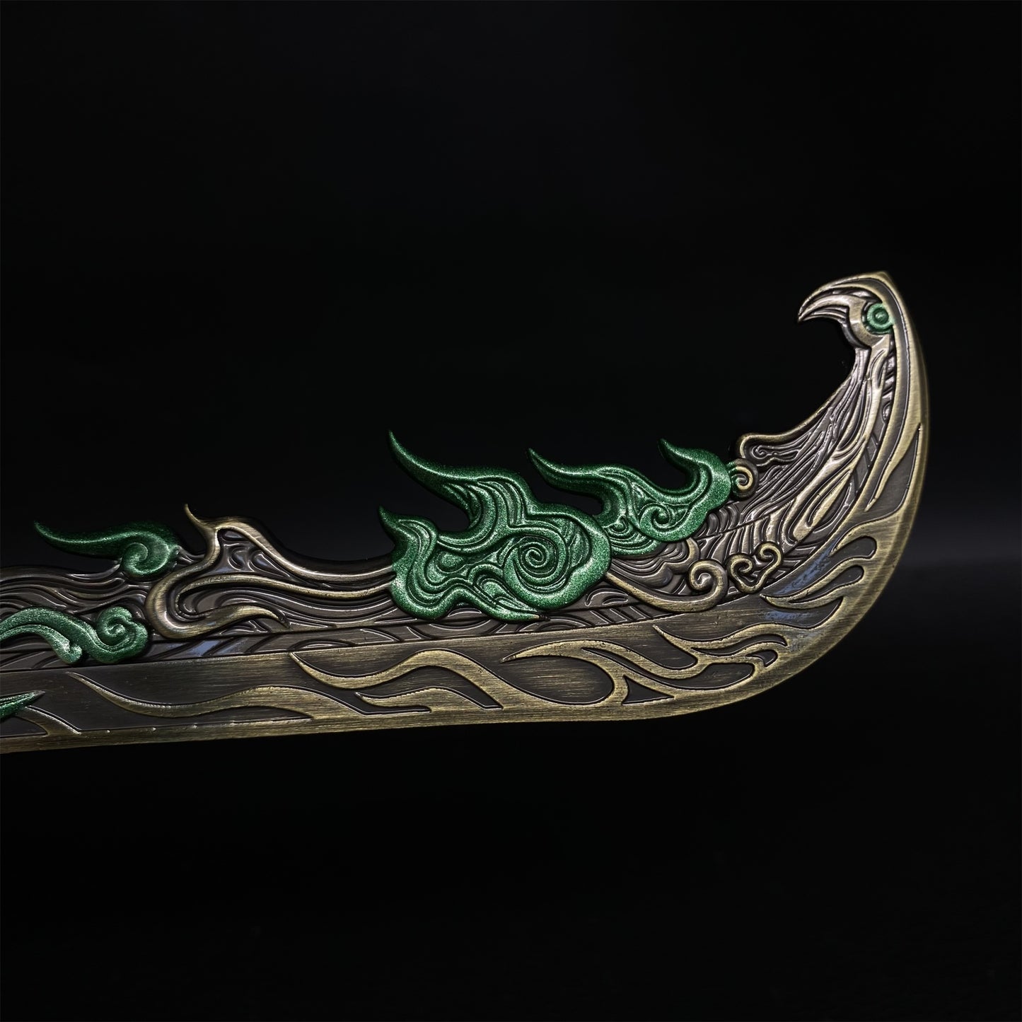Chinese Phoenix Broadsword Metal Miniature Craft