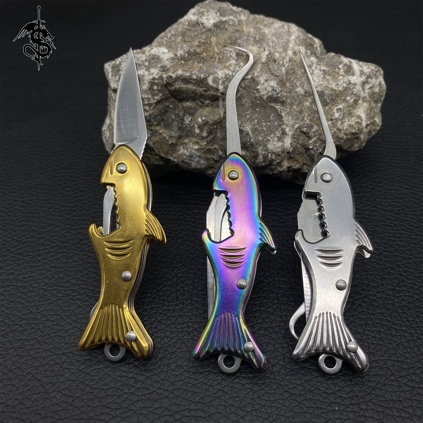 Fish Handle Creative Multifunctional Knife 3 Pcs USA Stock