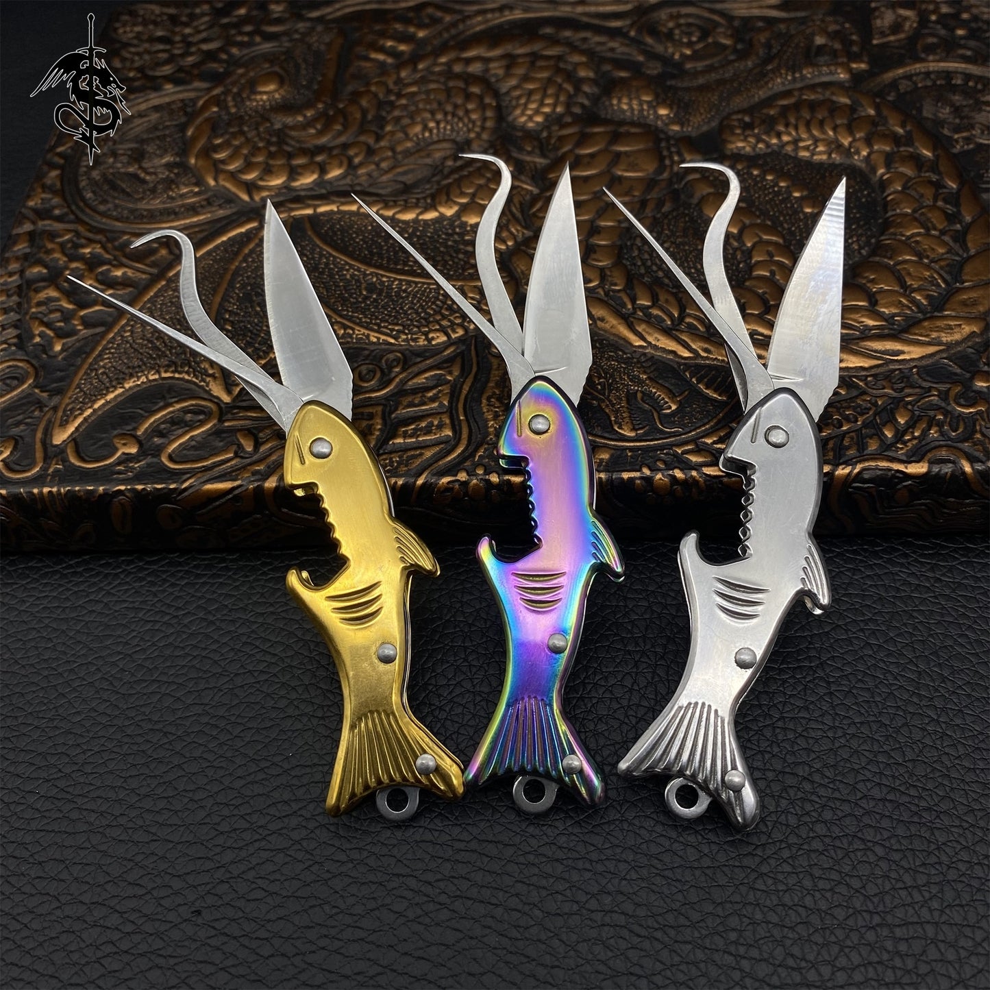 Fish Handle Creative Multifunctional Knife 3 Pcs USA Stock