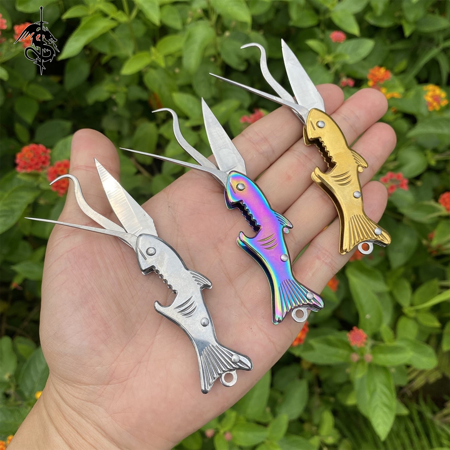 Fish Handle Creative Multifunctional Knife 3 Pcs USA Stock