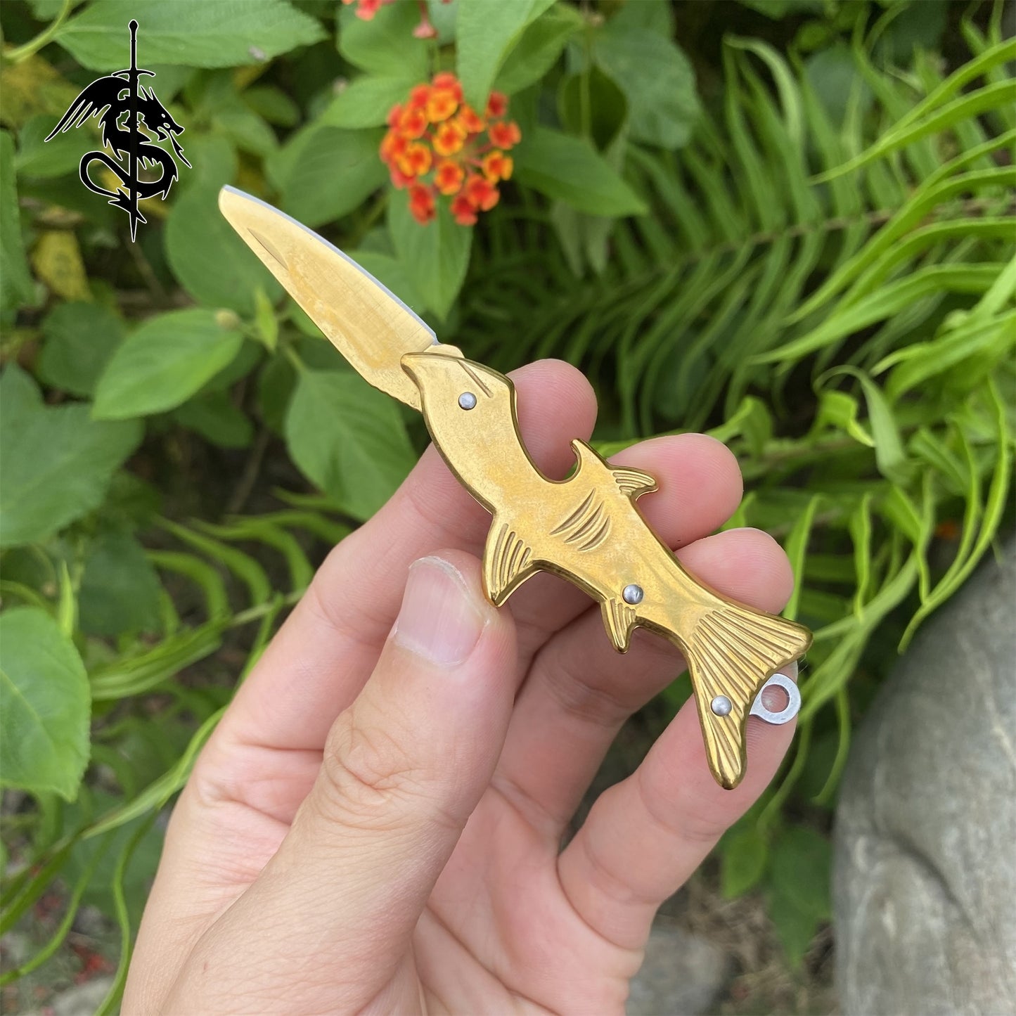 Steel Fish Handle Creative EDC Knife 3 Pcs USA Stock