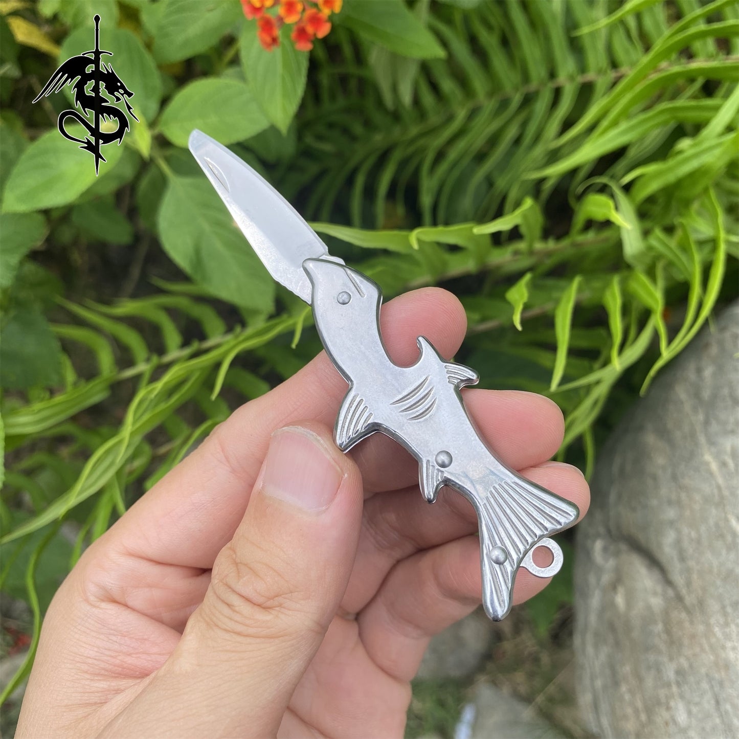 Steel Fish Handle Creative EDC Knife 3 Pcs USA Stock