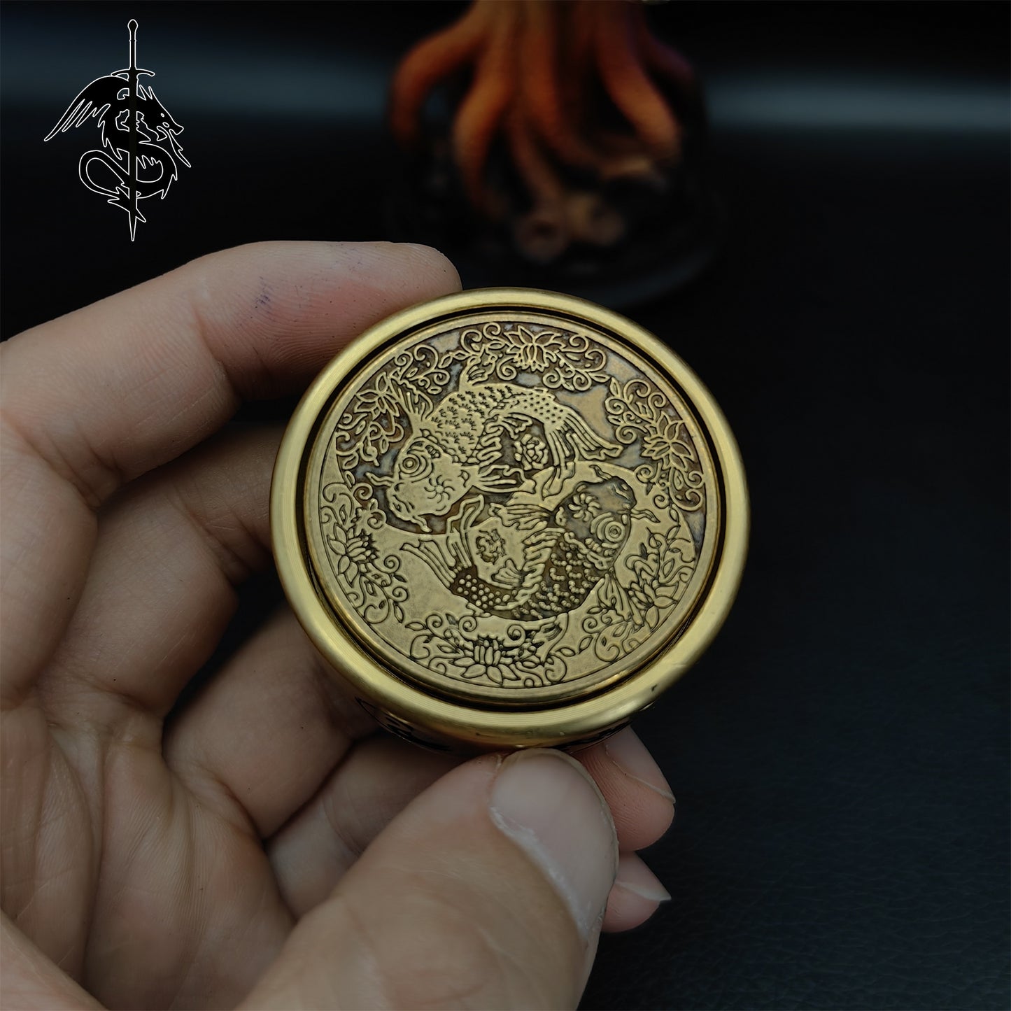 Brass Rotating Fidget Spinner The Eight Trigrams Toy