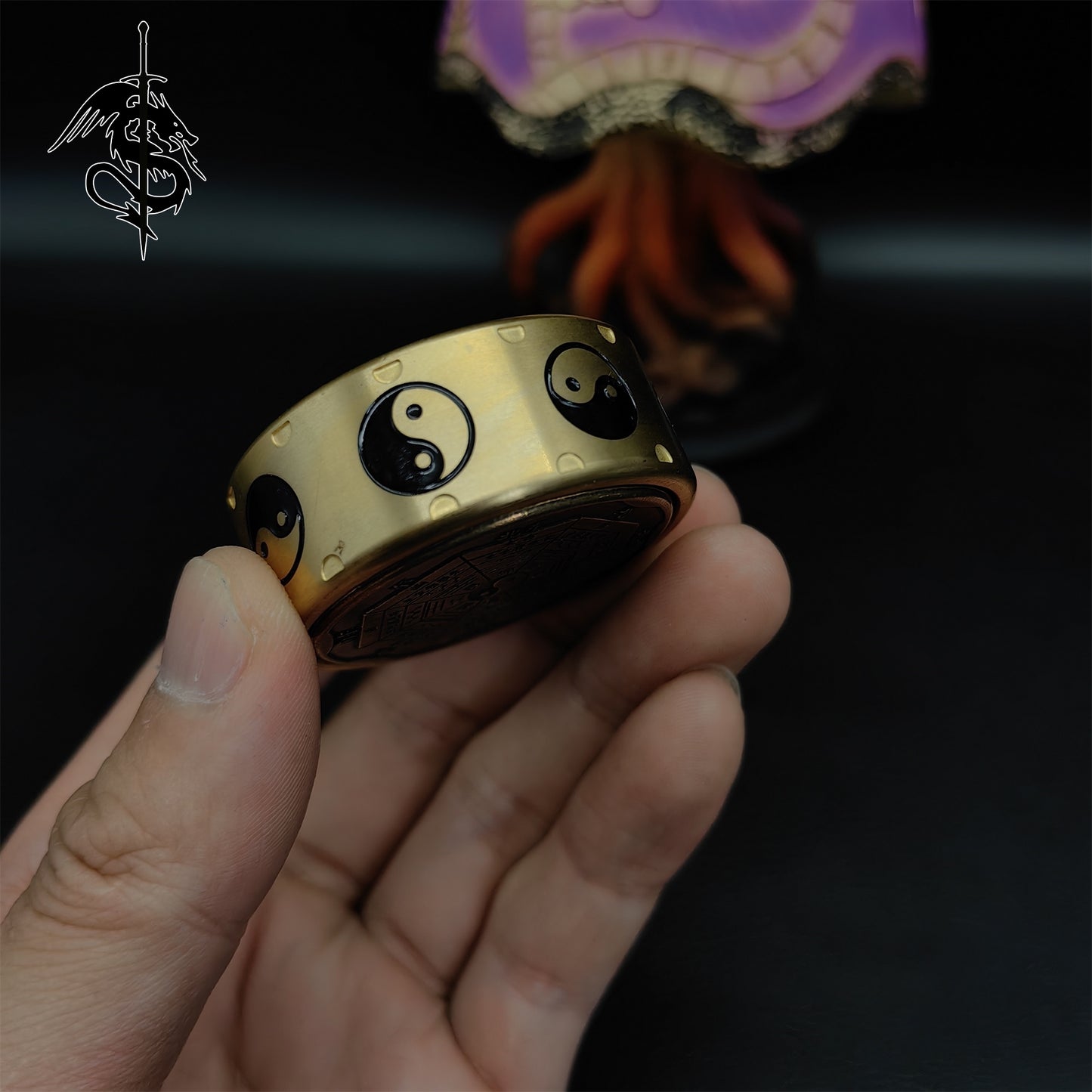 Brass Rotating Fidget Spinner The Eight Trigrams Toy