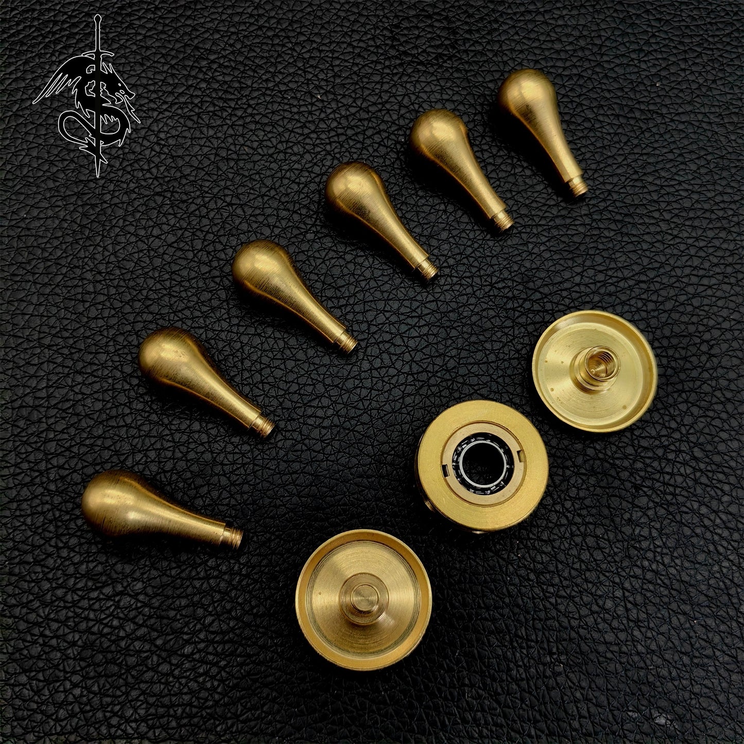 Brass Water Droplet And Sun Rotating Toy Fingertip Spinner