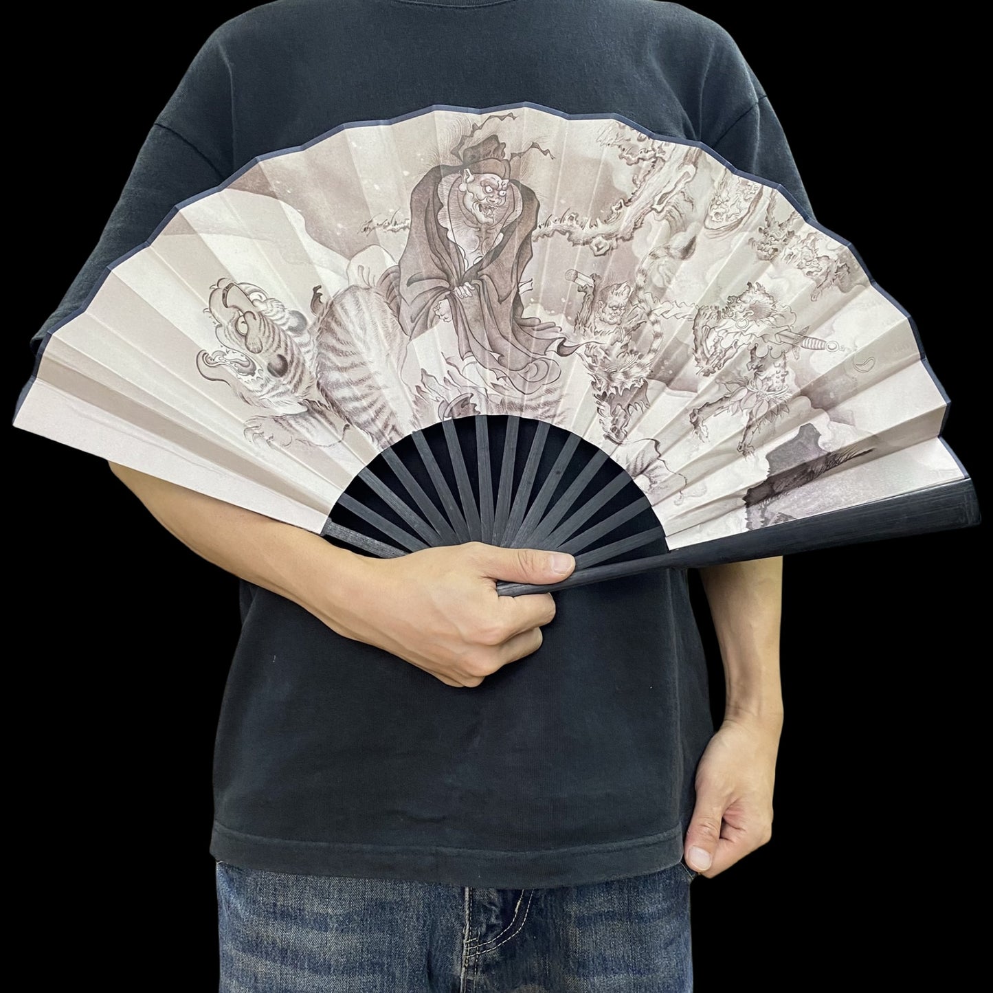 Black Myth New Game Zhong Kui's Ghost Catching Folding Fan Cosplay Prop
