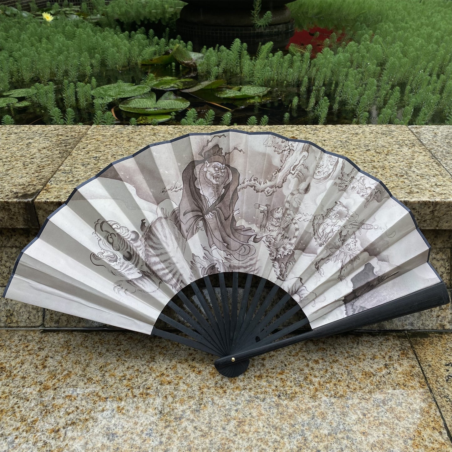 Black Myth New Game Zhong Kui's Ghost Catching Folding Fan Cosplay Prop
