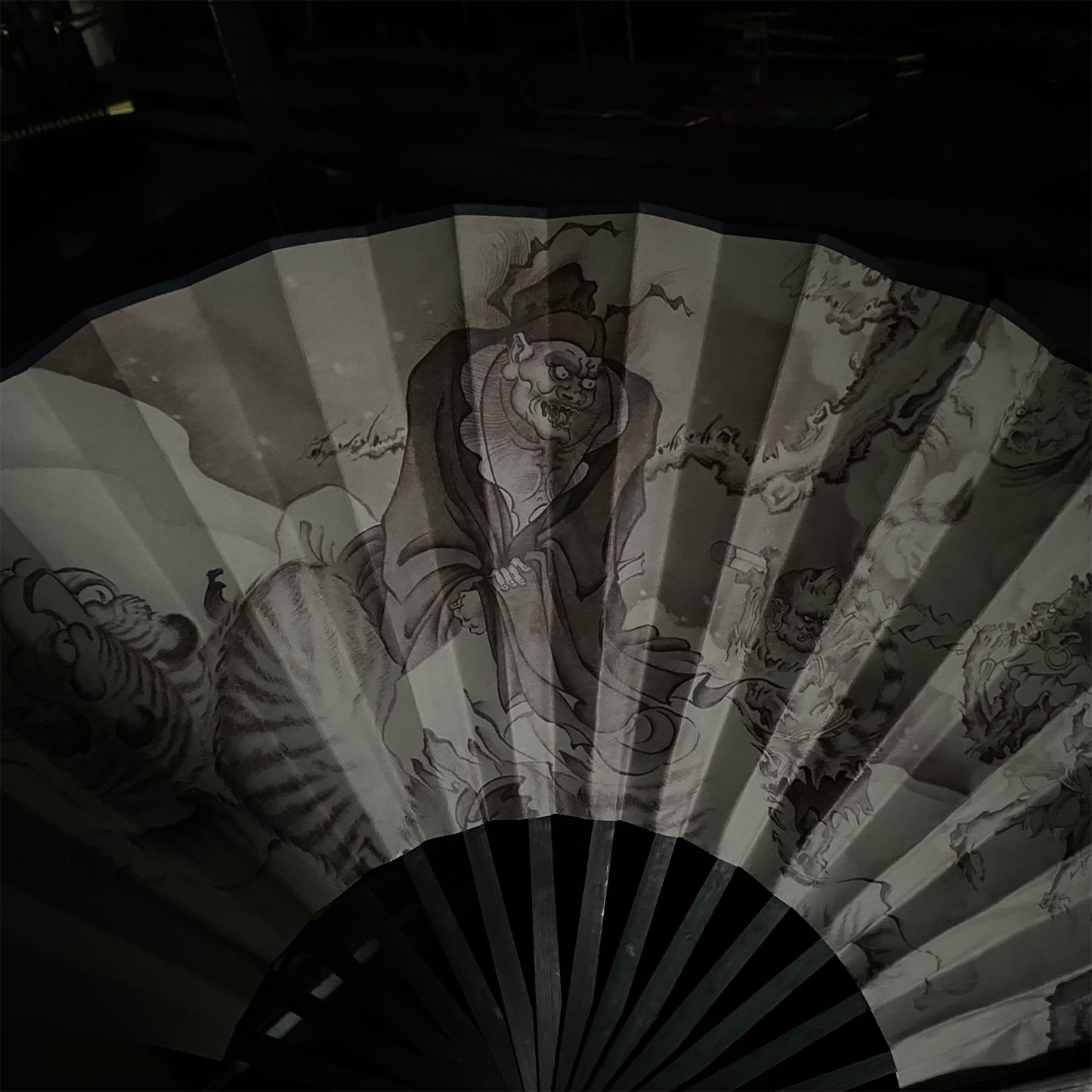 Black Myth New Game Zhong Kui's Ghost Catching Folding Fan Cosplay Prop