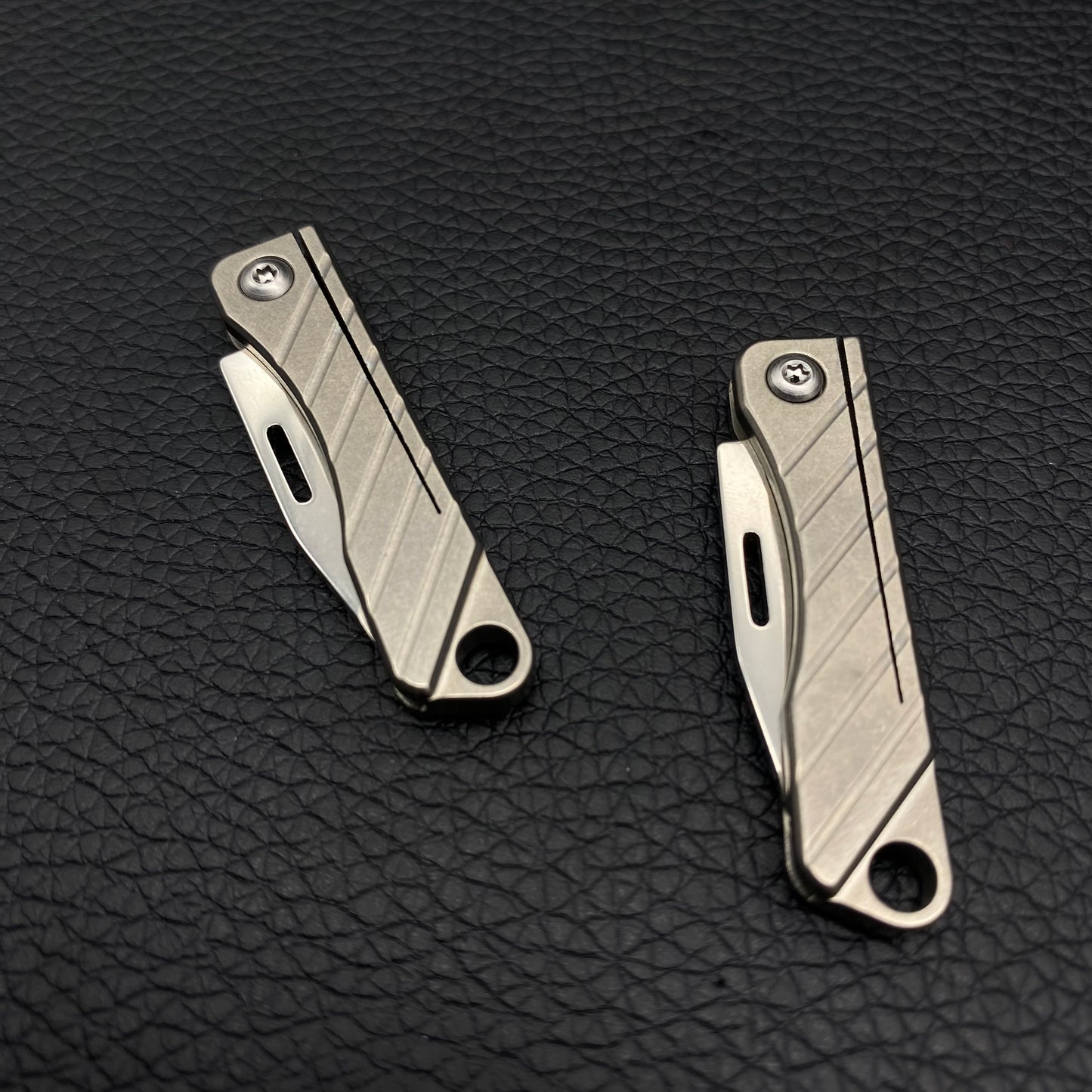 Titanium EDC Mini Folding Knife 2 In 1 Pack USA Stock