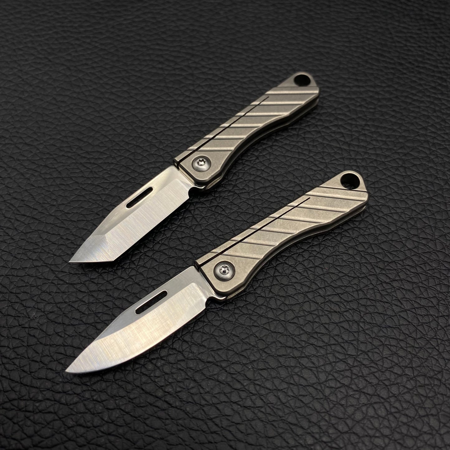Titanium EDC Mini Folding Knife 2 In 1 Pack USA Stock