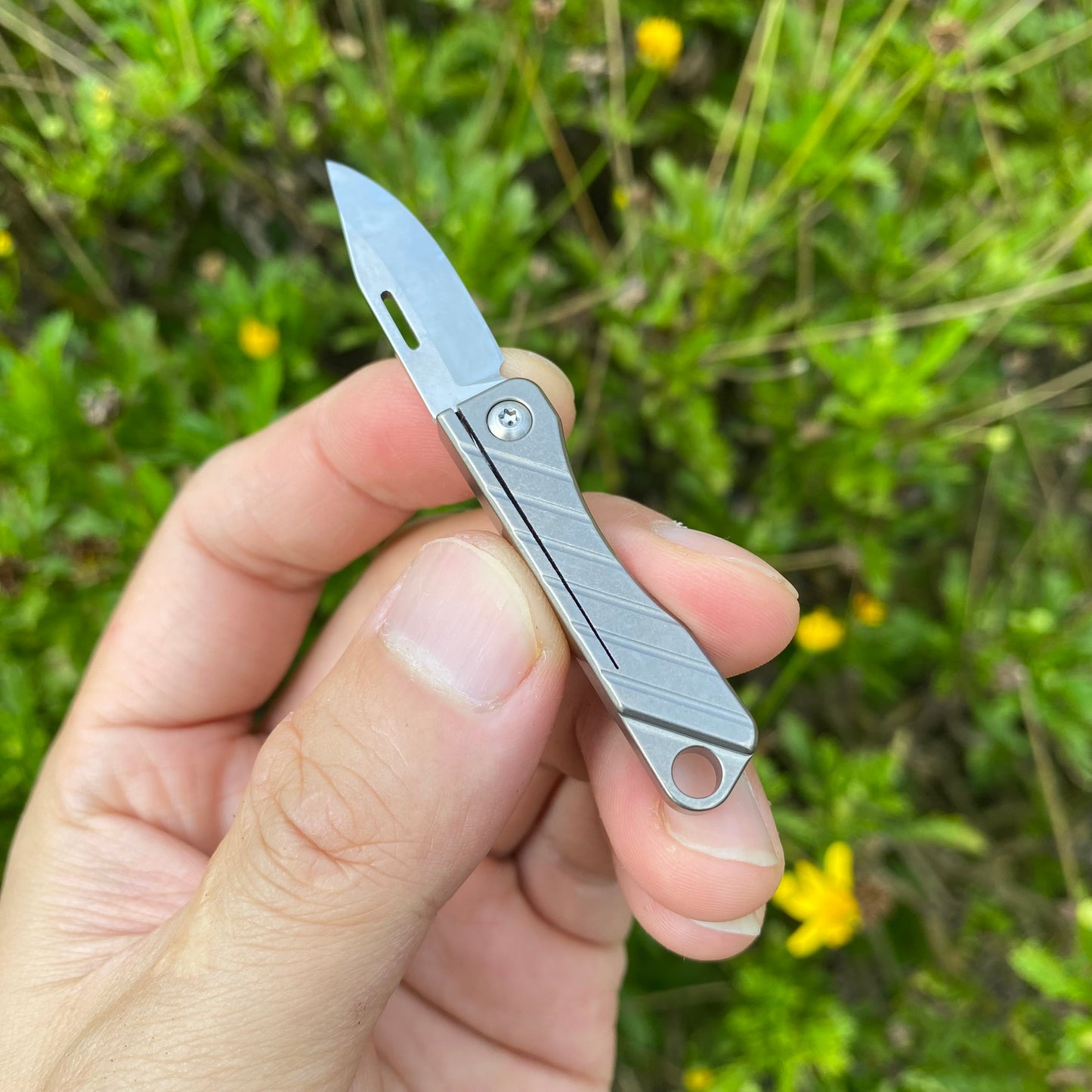 Titanium EDC Mini Folding Knife 2 In 1 Pack USA Stock