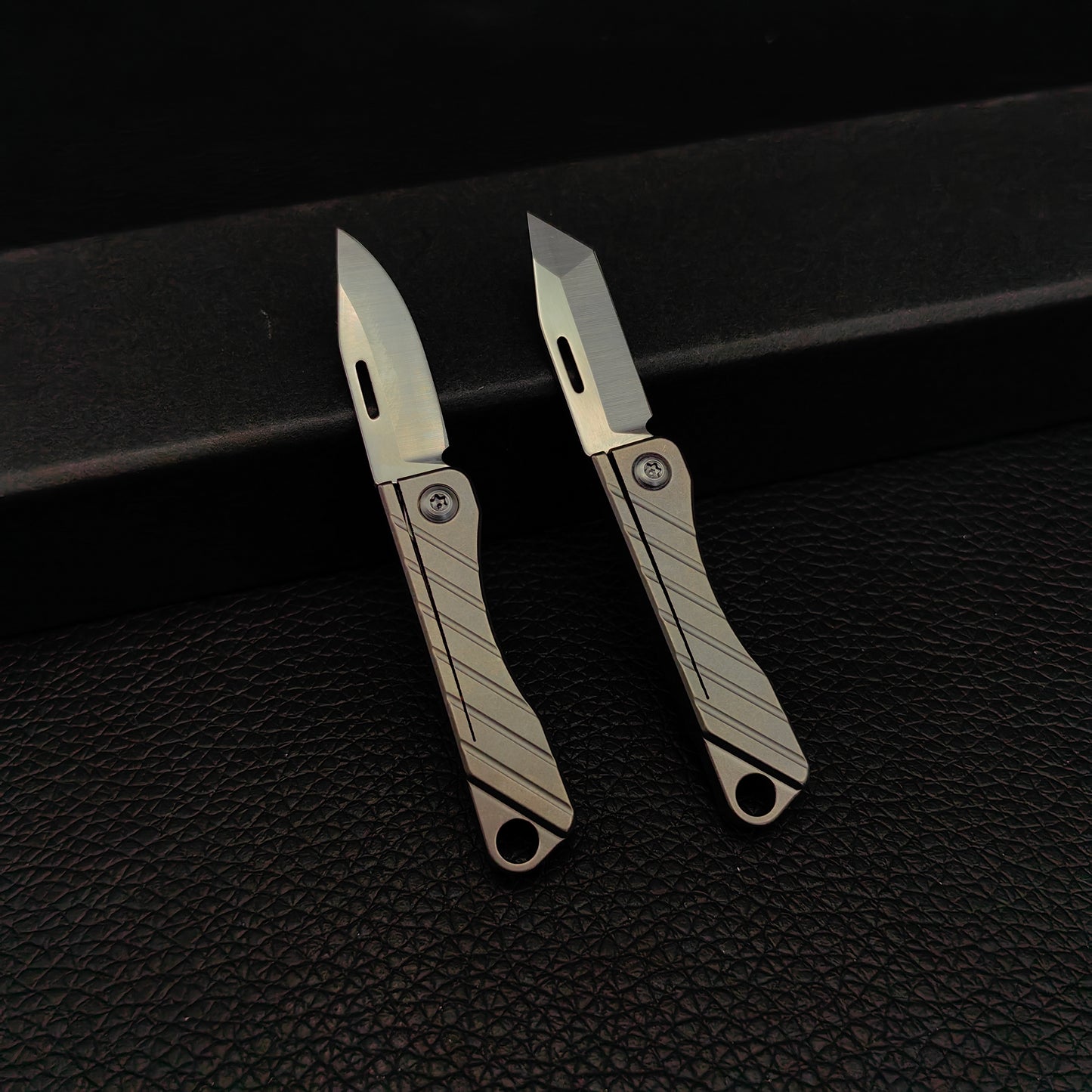Titanium EDC Mini Folding Knife 2 In 1 Pack USA Stock