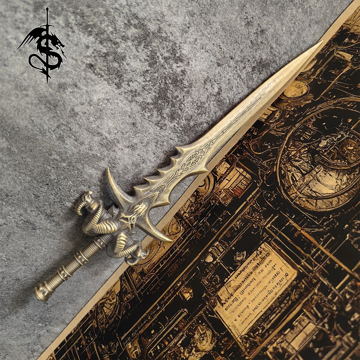 Metal Baphomet Demon Head Arthas Frostmourne Letter Opener