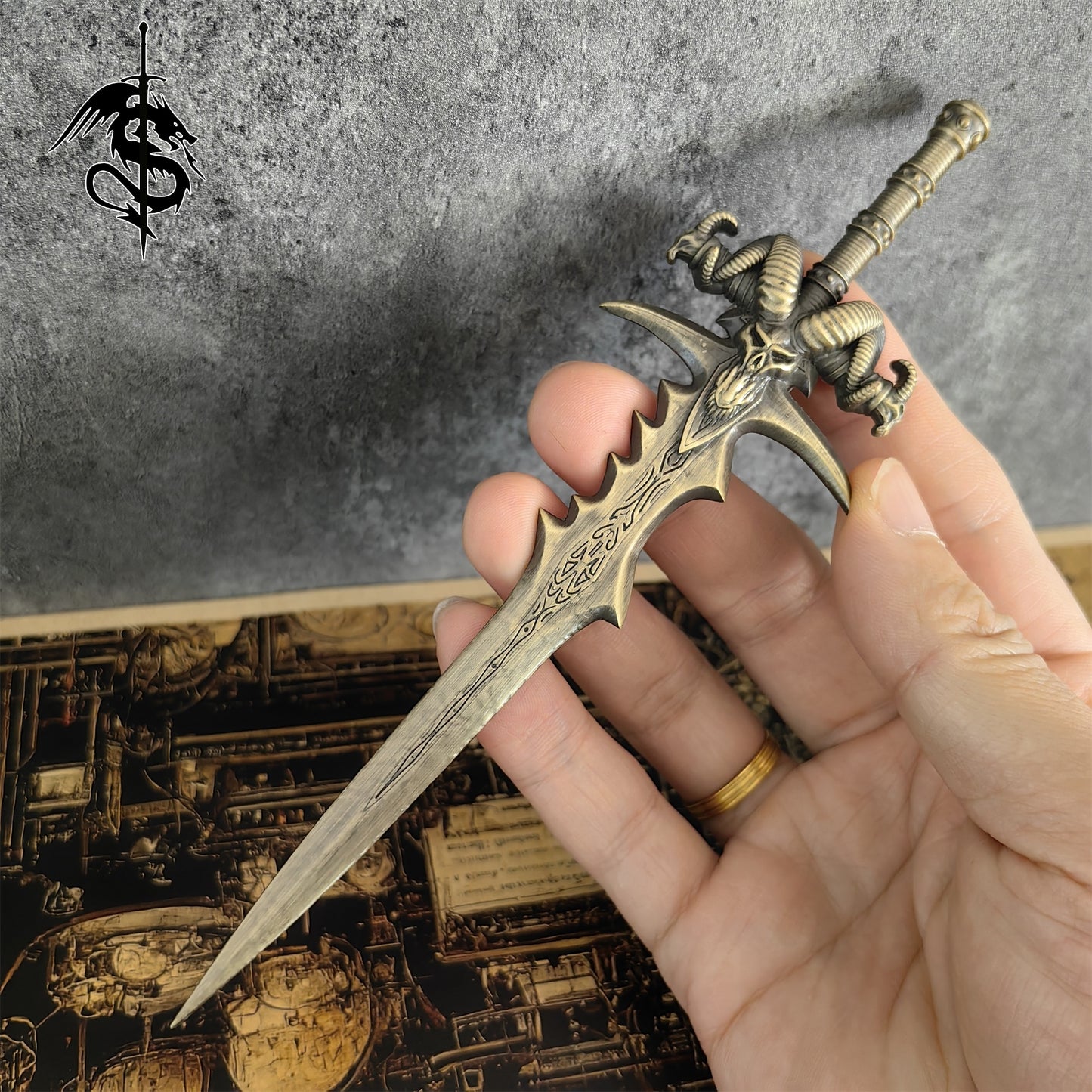 Metal Baphomet Demon Head Arthas Frostmourne Letter Opener
