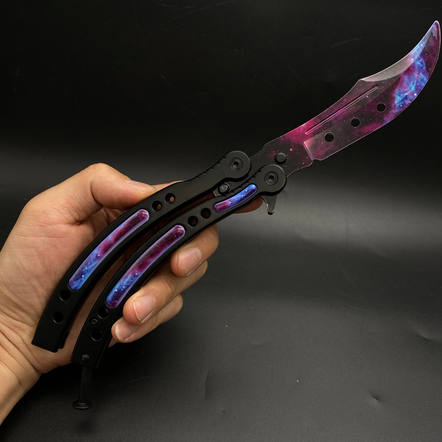 Galaxy Skin Karambit Trainer & Balisong Knife Gift Case
