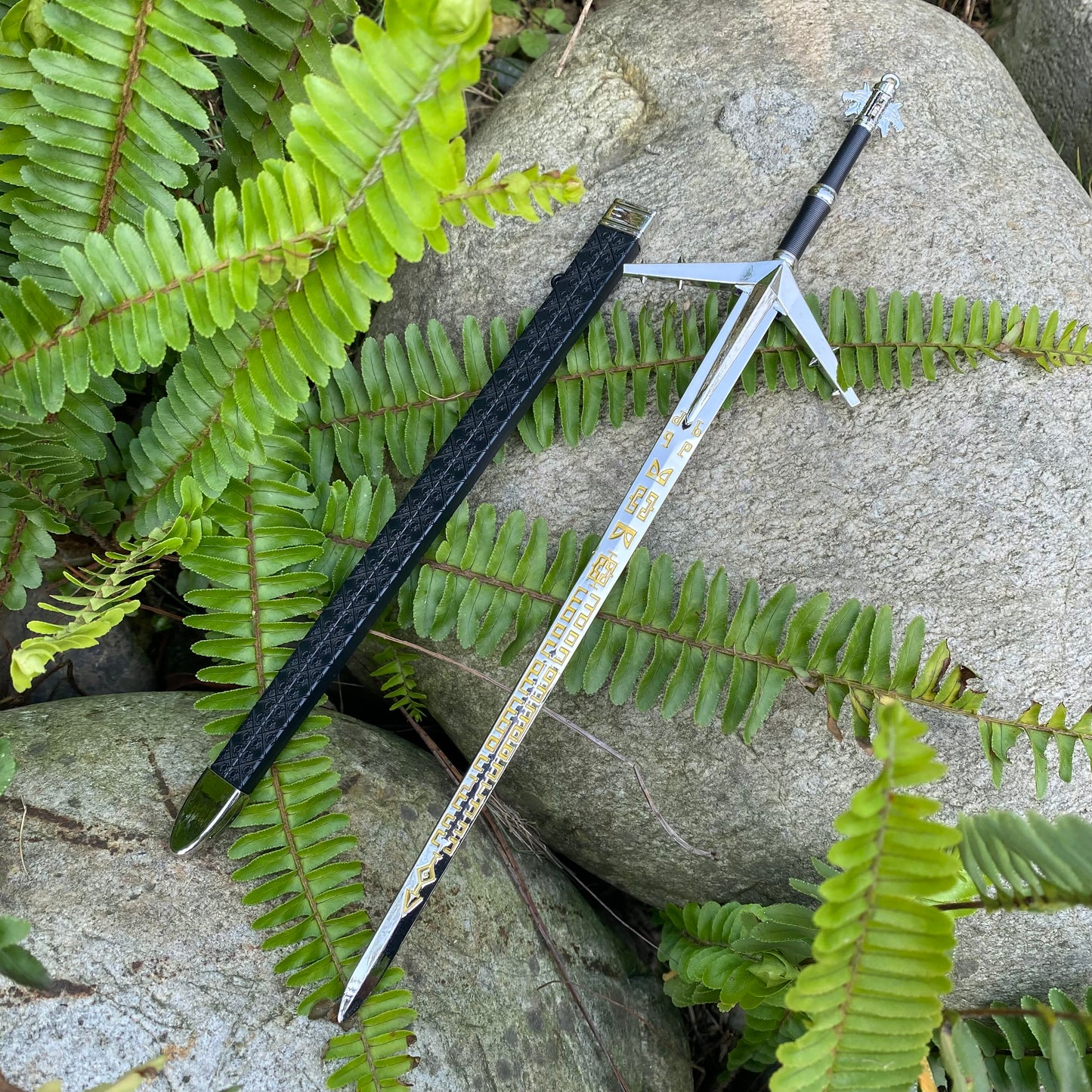 Aerondight Sword Small Metal Replica Geralt Silver Sword
