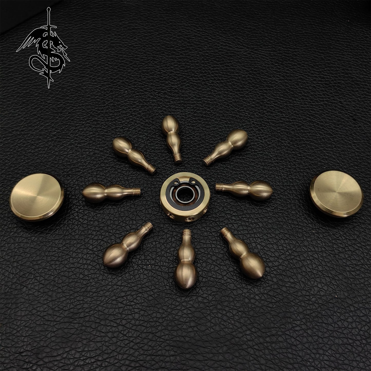 Brass Bullet And Gourd Rotating Toy Fingertip Spinner