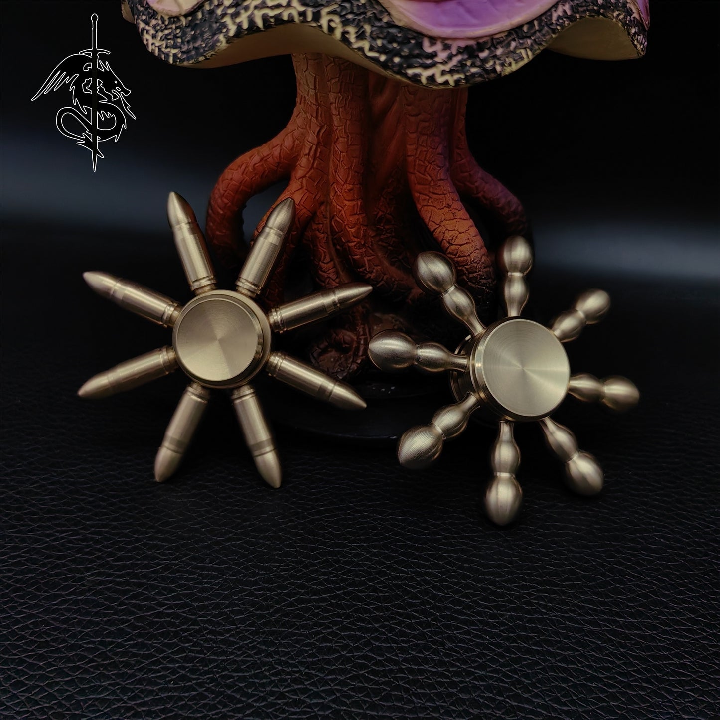 Brass Bullet And Gourd Rotating Toy Fingertip Spinner
