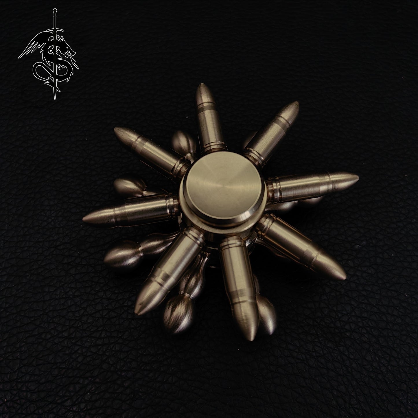 Brass Bullet And Gourd Rotating Toy Fingertip Spinner