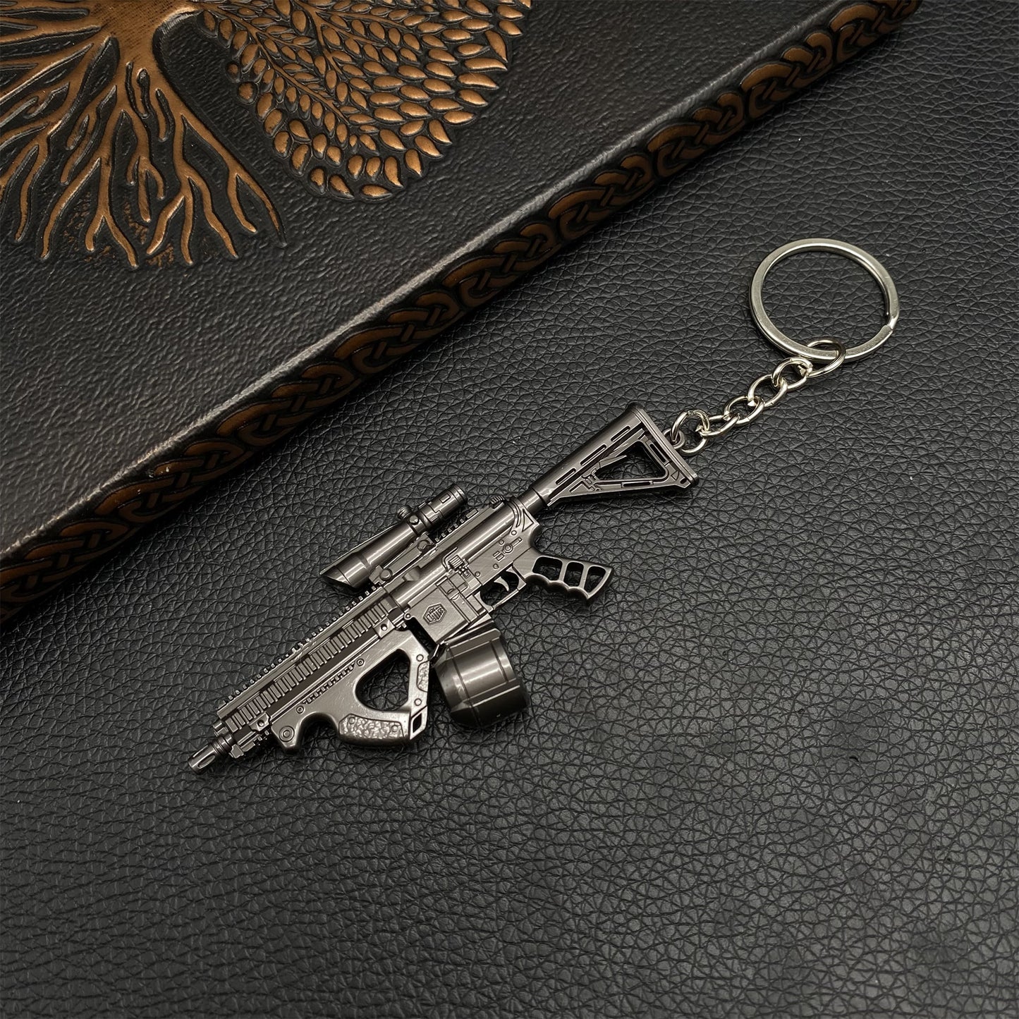 Tiny H416 Assault Rifle Keychain Metal Replica
