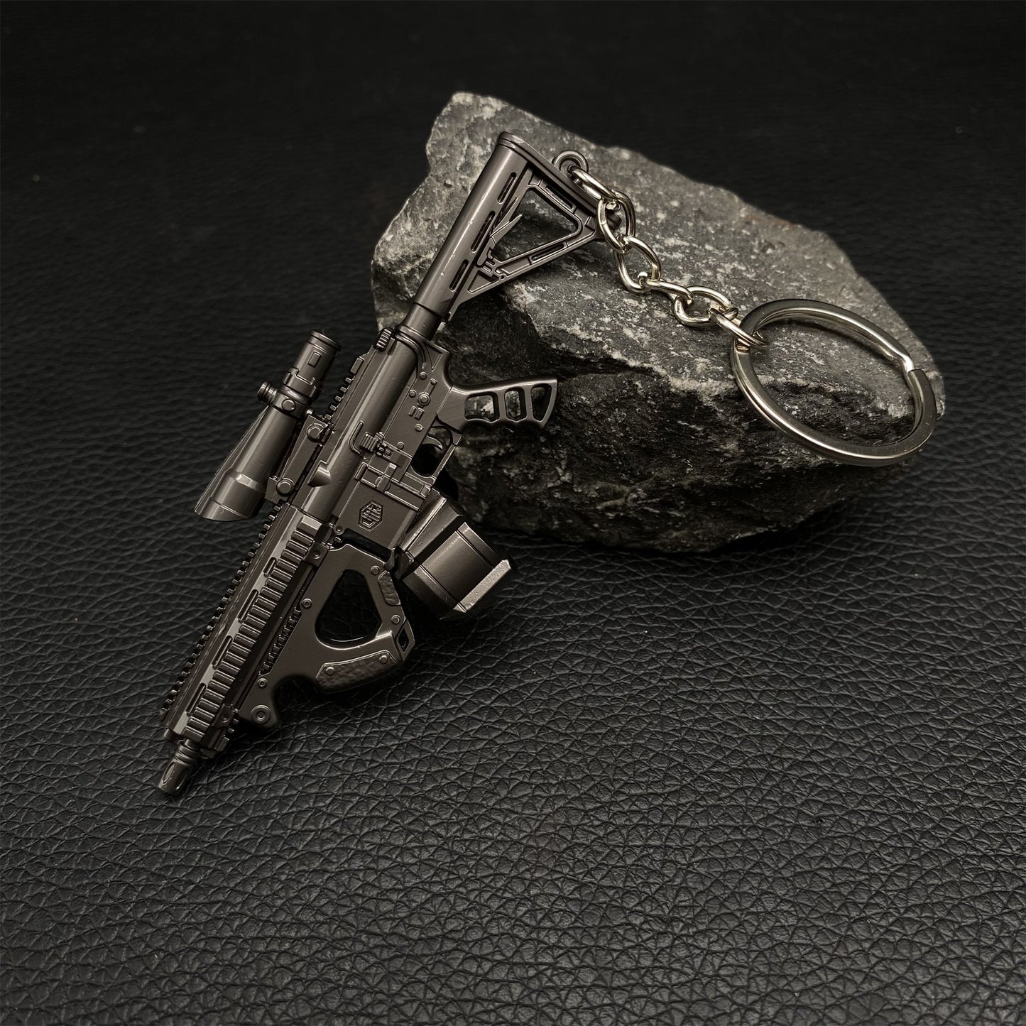 Tiny H416 Assault Rifle Keychain Metal Replica