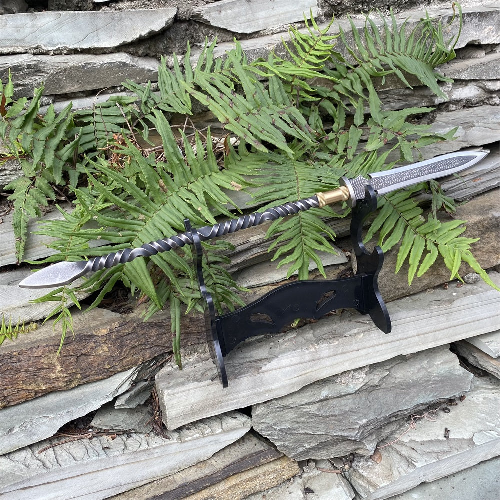 High-End Steel Hand Forged Long Handle Spear 33CM/13"