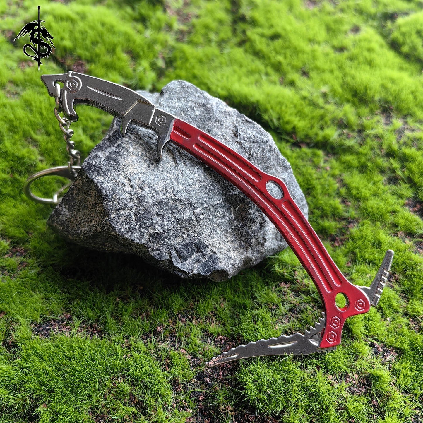Cool Prop Laura Pickaxe Metal keychain