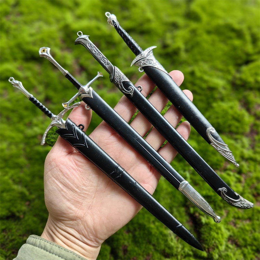 Metal Tiny Middle Age Holy Sword 4 In 1 Pack