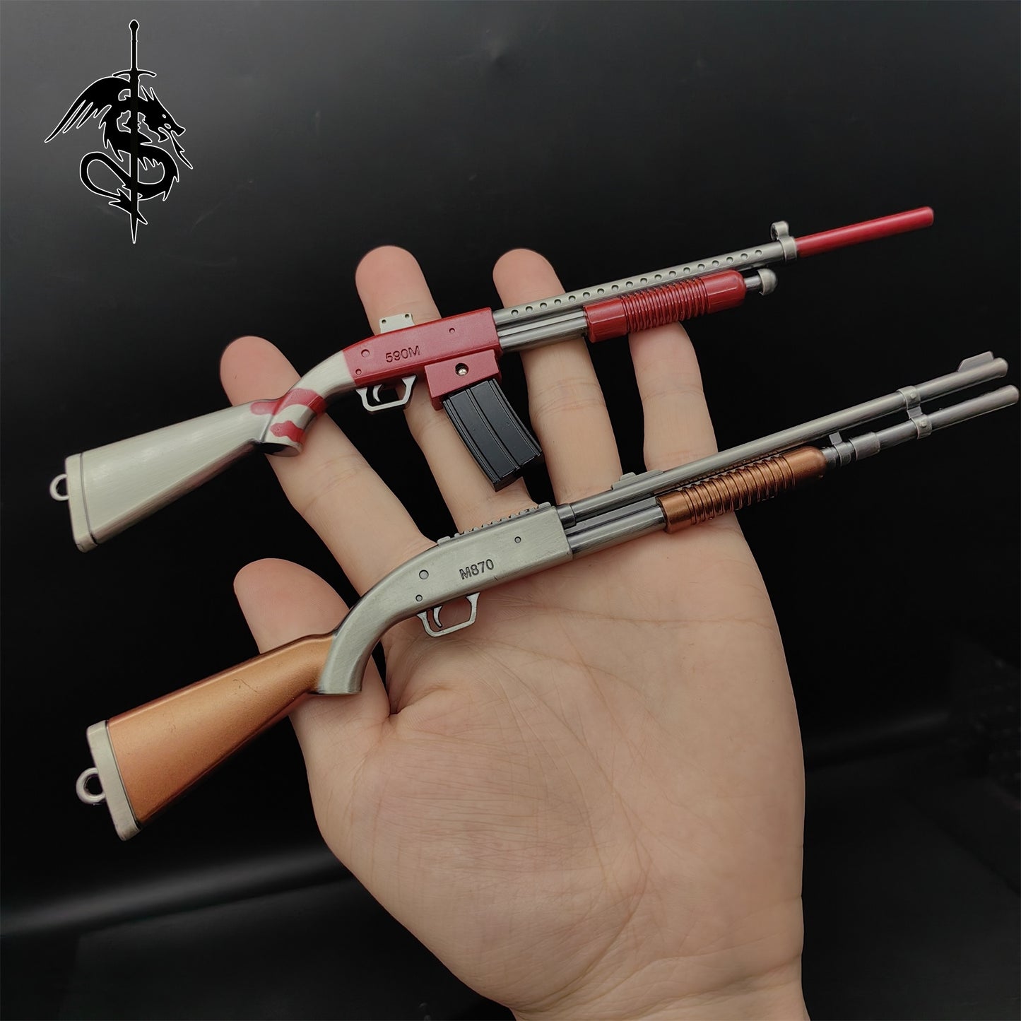 Metal M870 Shotgun Tiny Mossberg 590M Gun Decoration Art