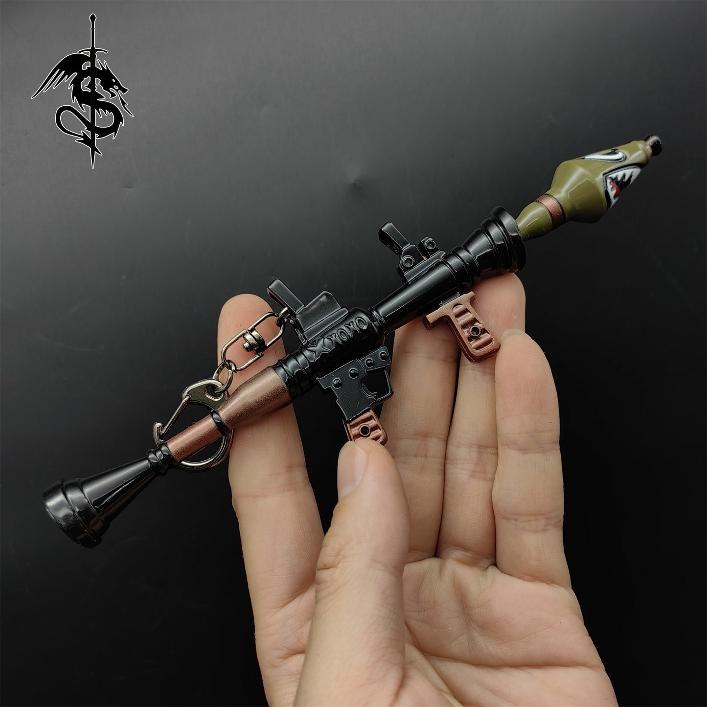 Metal RPG-7 Rocket Launcher Game Weapon Miniature