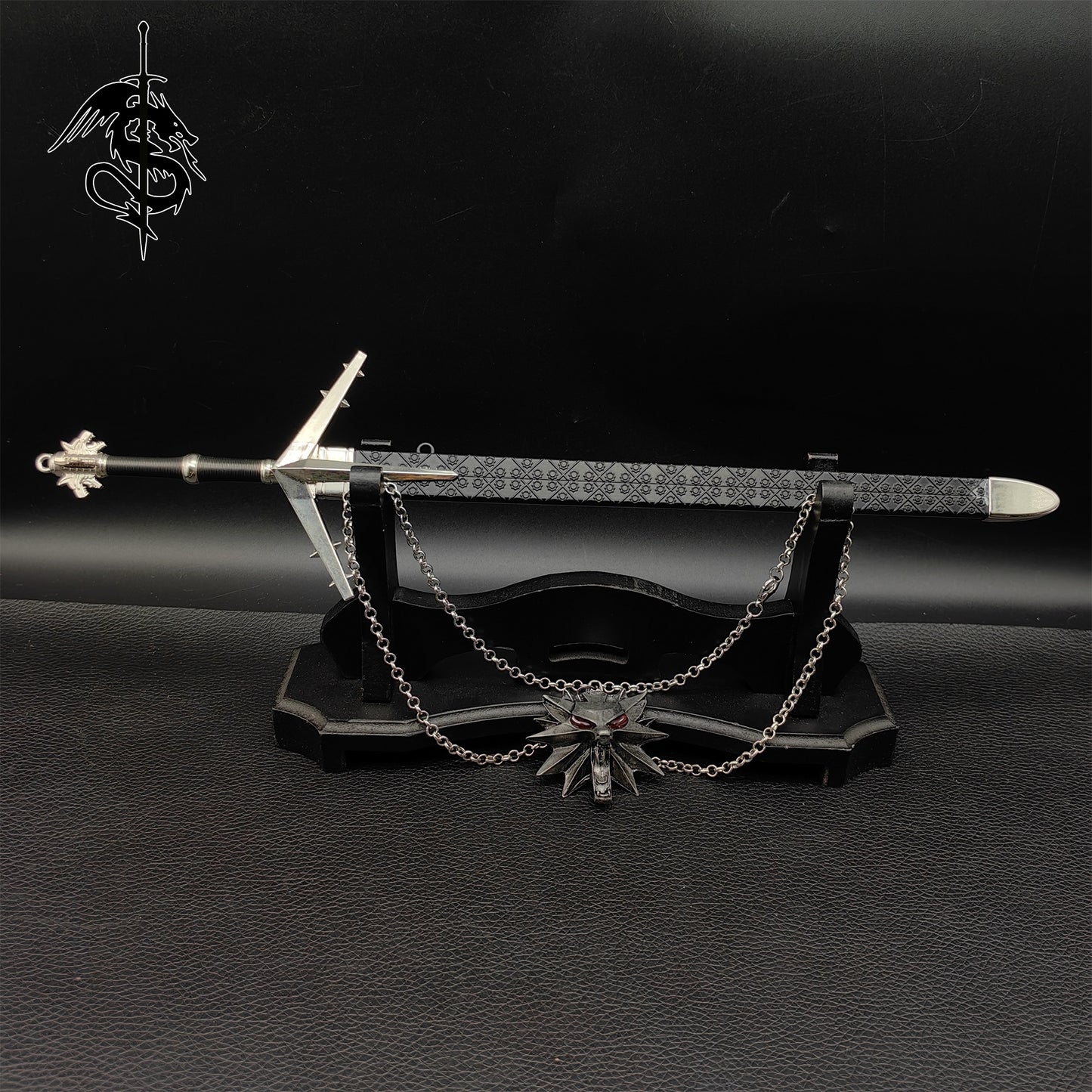 Aerondight Sword Small Metal Replica Geralt Silver Sword
