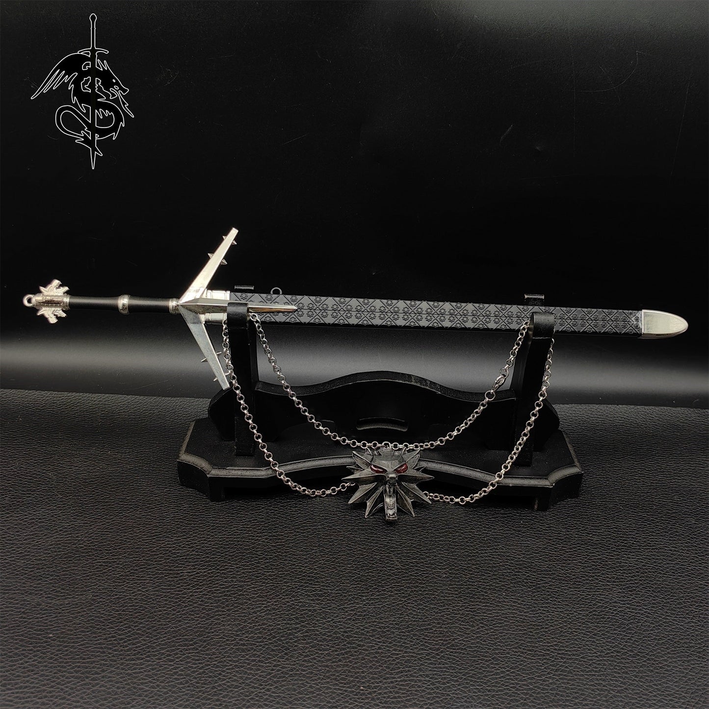 Aerondight Sword Small Metal Replica Geralt Silver Sword