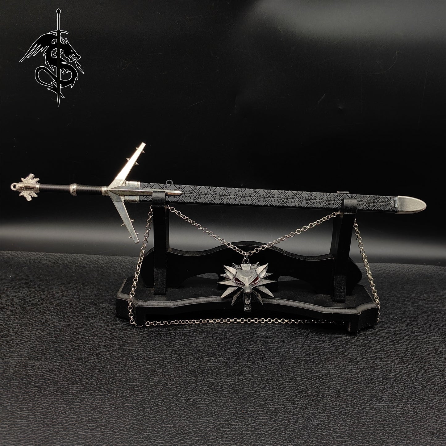 Aerondight Sword Small Metal Replica Geralt Silver Sword