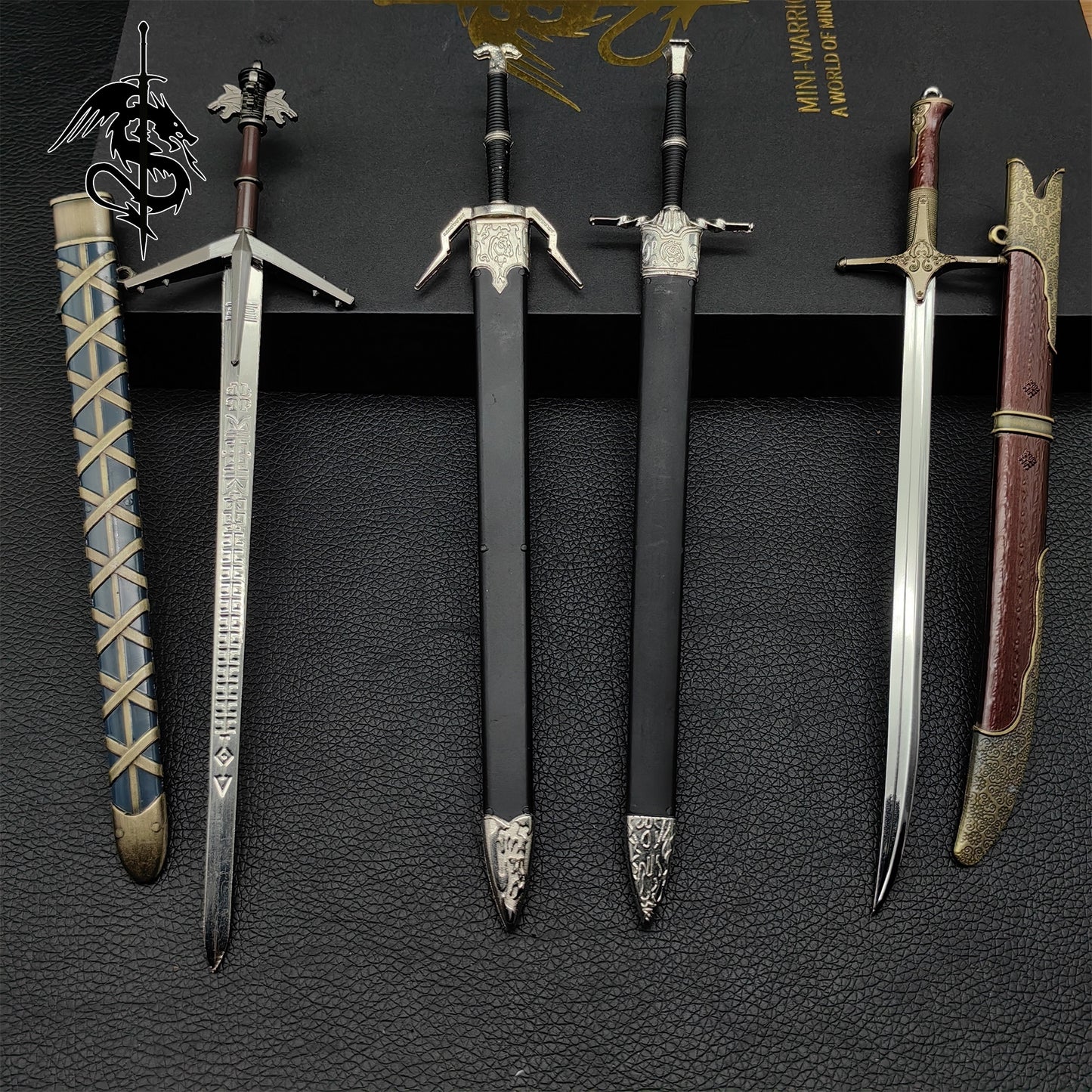Geralt Of Rivia Steel Silver Sword Aerondight Alice Sword 4 in 1 Gift Box