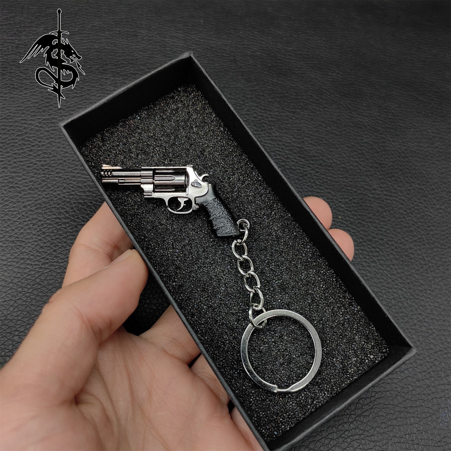 Tiny Gun Keychain Military Hobby Backpack Pendant Gift