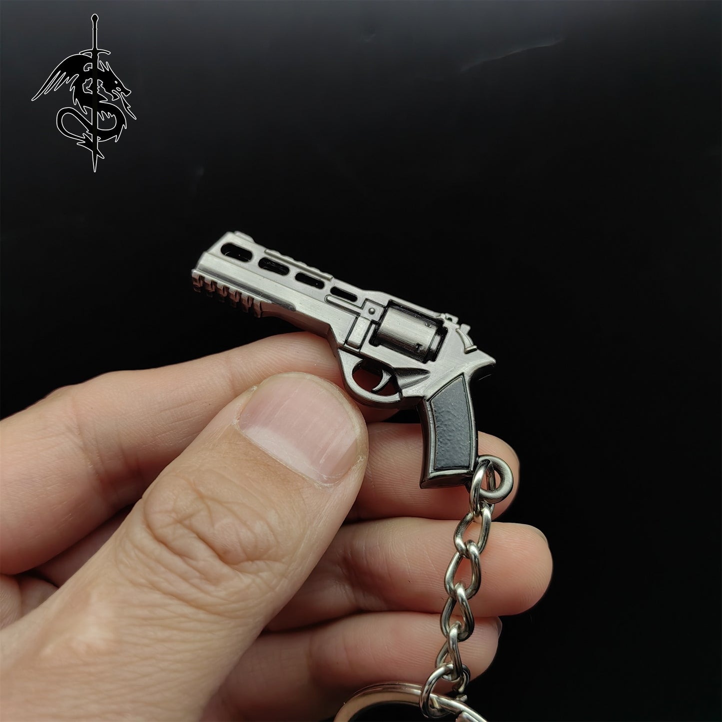 Tiny Gun Keychain Military Hobby Backpack Pendant Gift