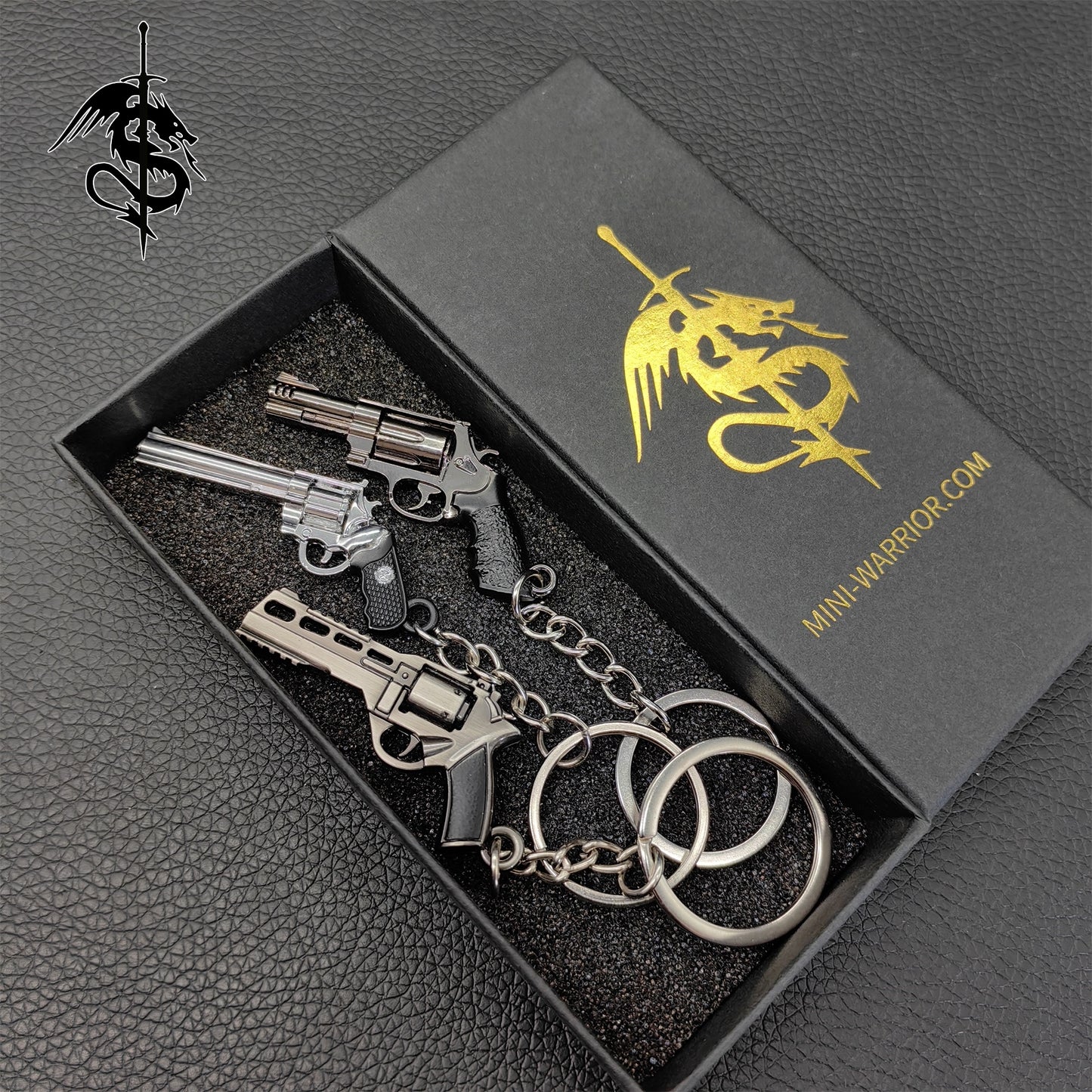 Tiny Gun Keychain Military Hobby Backpack Pendant Gift