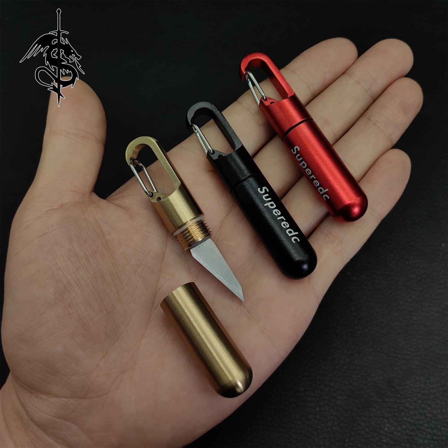 Tiny Baseball Bat EDC Sharp Tool Knife 3 Pcs USA Stock