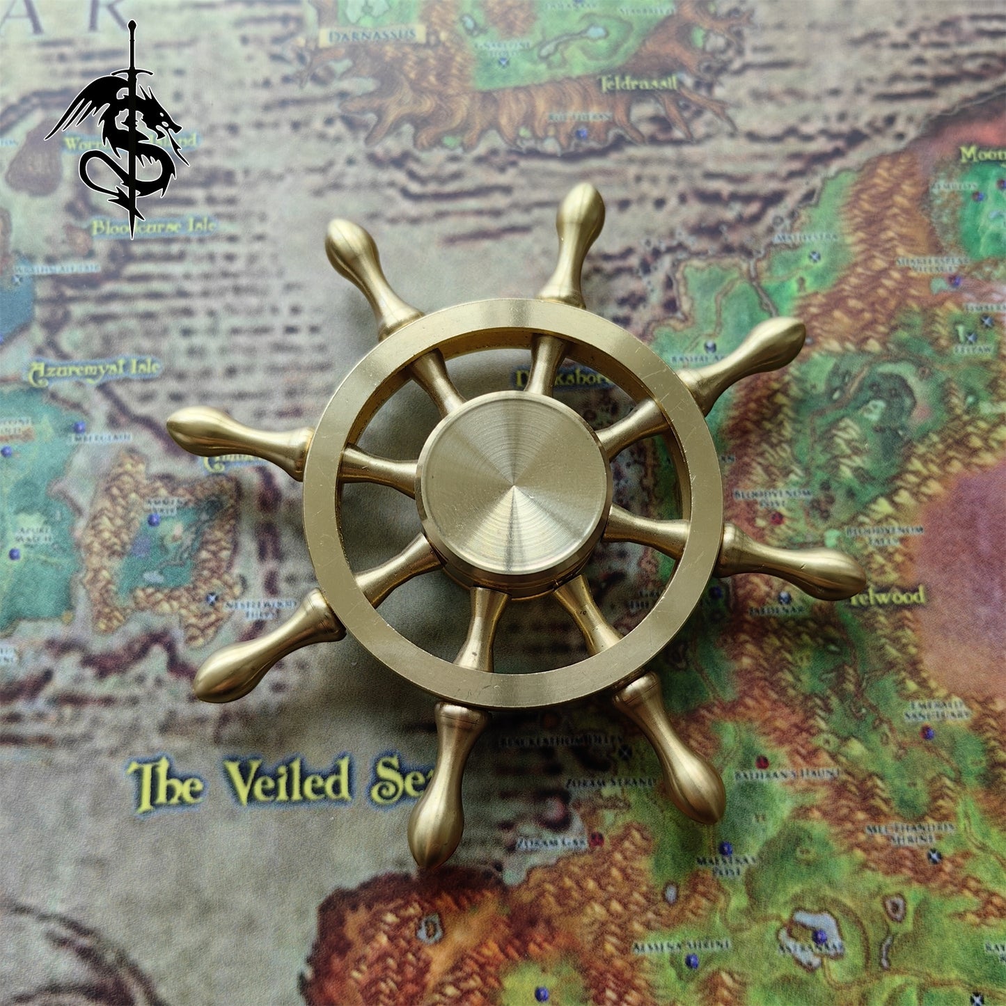 Brass Rotating Rudder Toy Fingertip Spinner