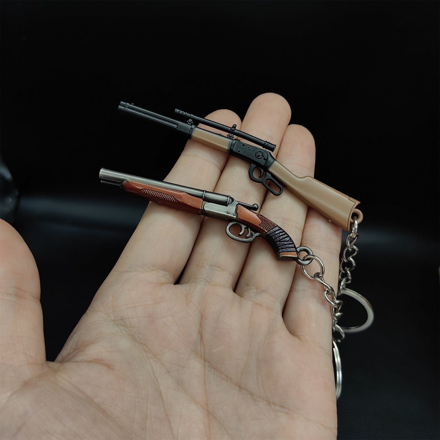Tiny Double Barrel Shotgun Win 1894 Keychain 2 In 1 Pack USA Stock