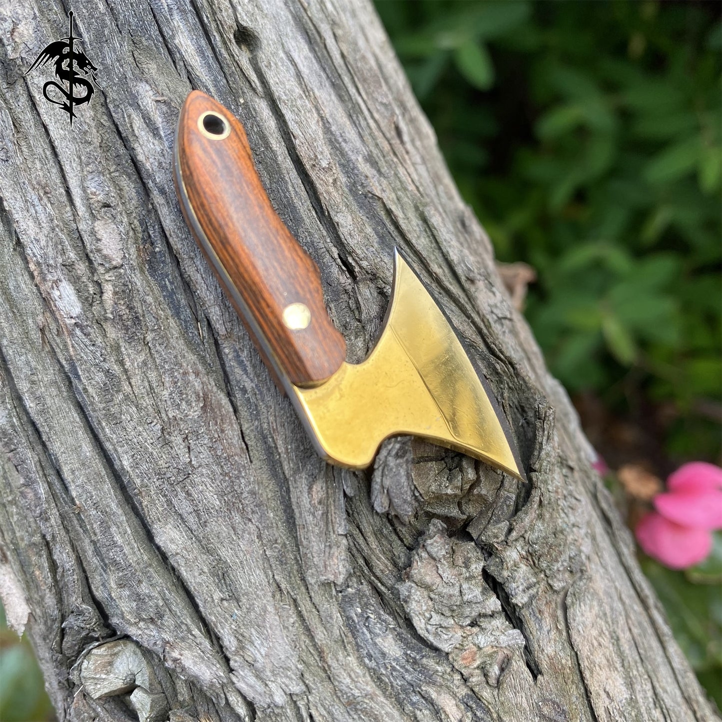 Wooden Handle Mini Axe EDC Sharp Outdoor Tool