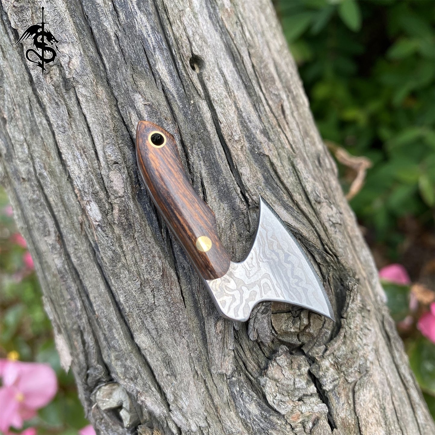 Wooden Handle Mini Axe EDC Sharp Outdoor Tool
