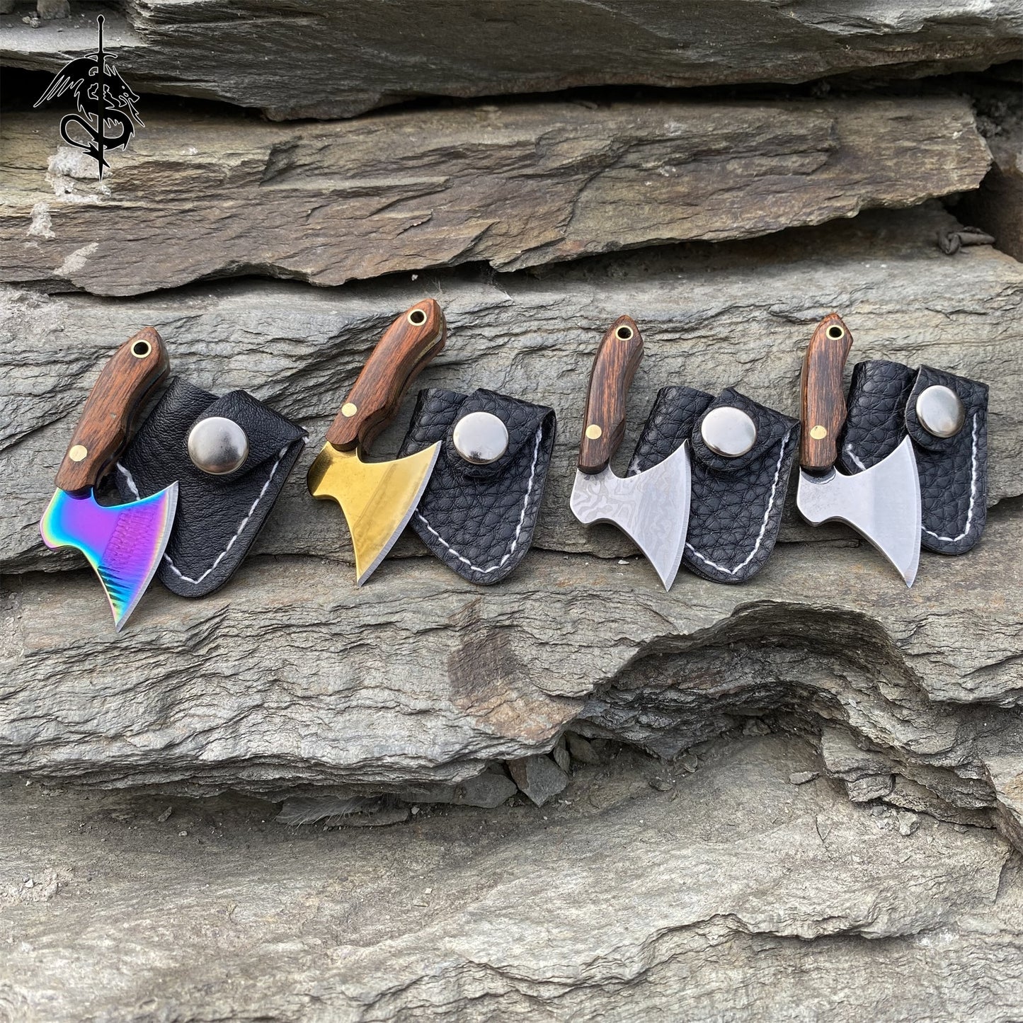 Wooden Handle Mini Axe EDC Sharp Outdoor Tool