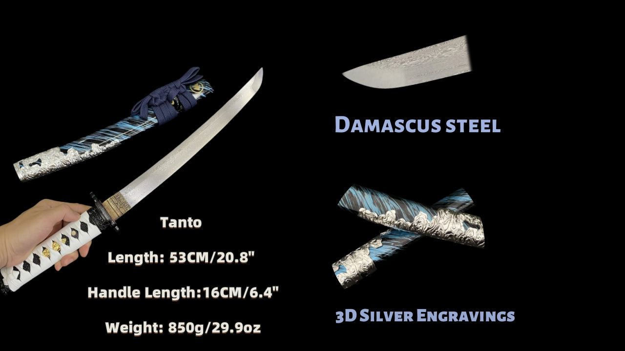 Jin Sakai Katana & Tanto Set-Damascus Steel Special Edition