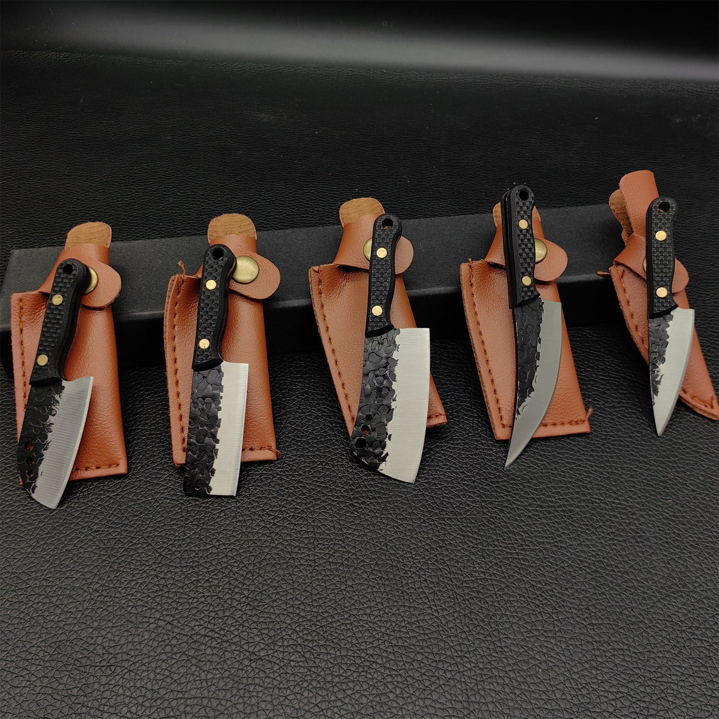 Wood Handle Mini Kitchen Knife EDC Tool Knife 5 In 1 Pack