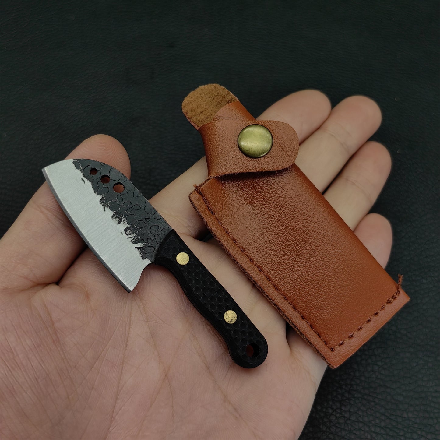 Wood Handle Mini Kitchen Knife EDC Tool Knife 5 In 1 Pack