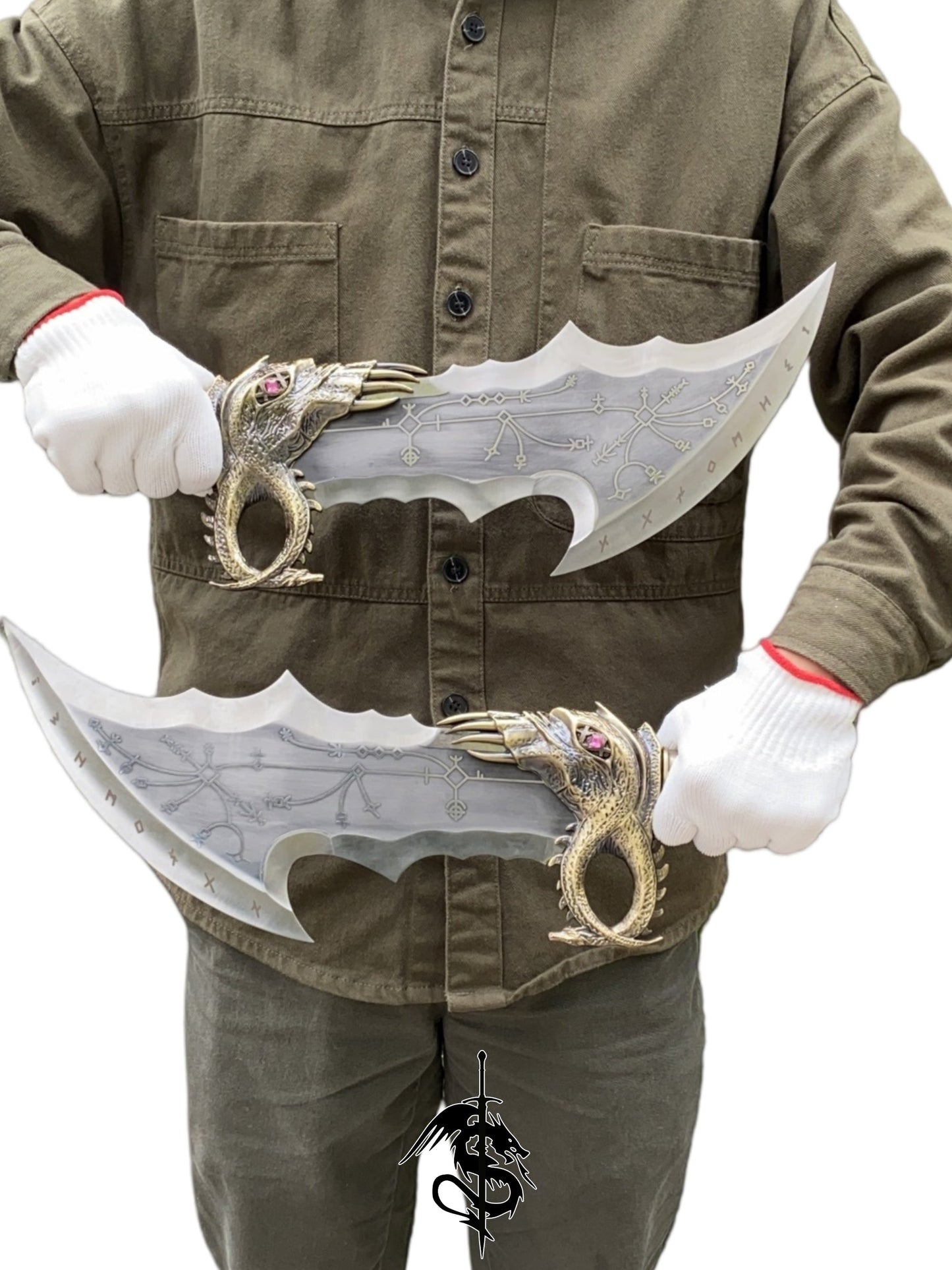 Steel Blades of Chaos Life-size Metal Replica